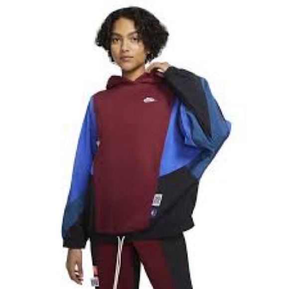 Nike Tops - Vintage Nike Icon Clash Oversized Windbreaker Colorblock Sweatshirt Hoodie M